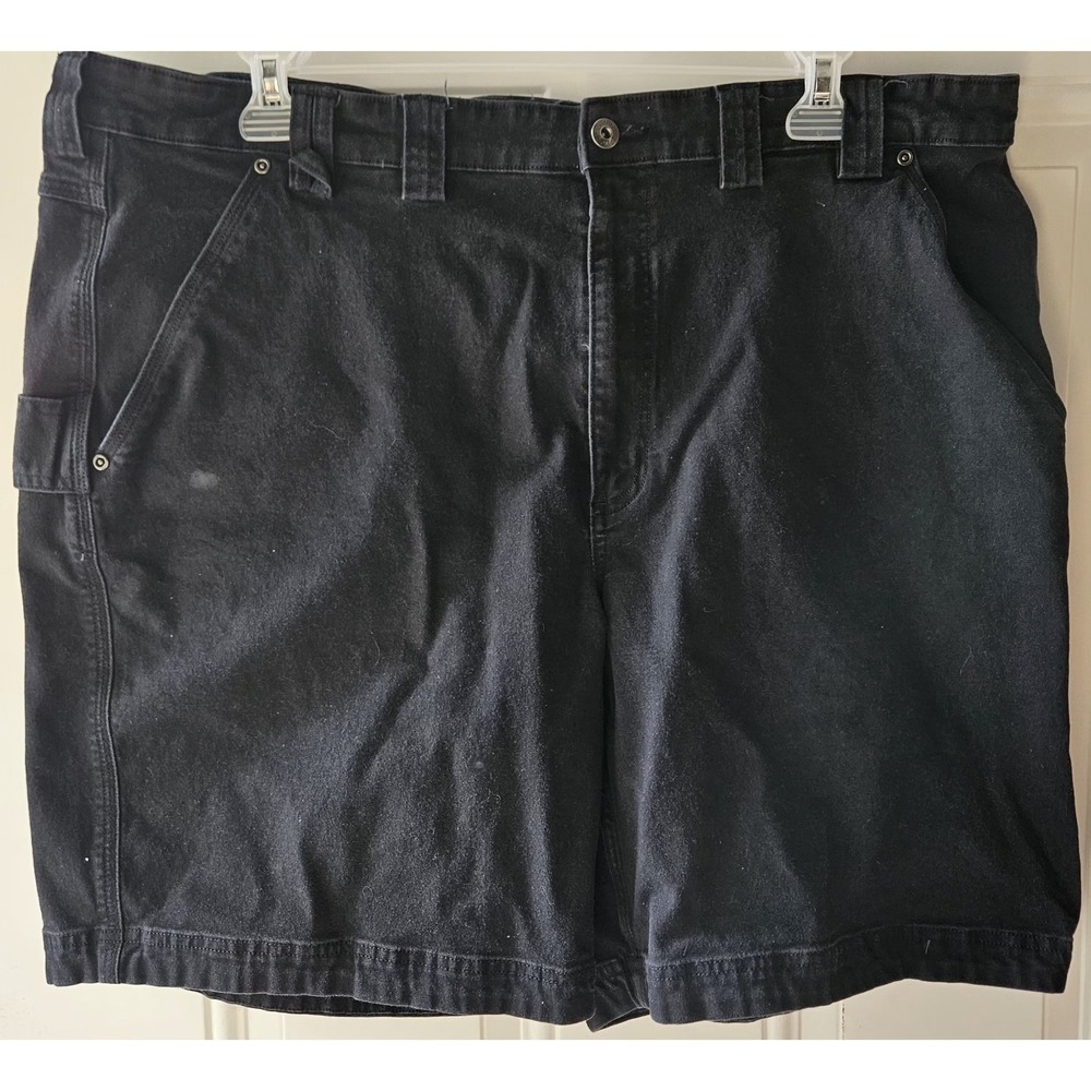 Duluth Trading Flex Fire Hose Shorts Mens 44 Black Work Utility Carpenter